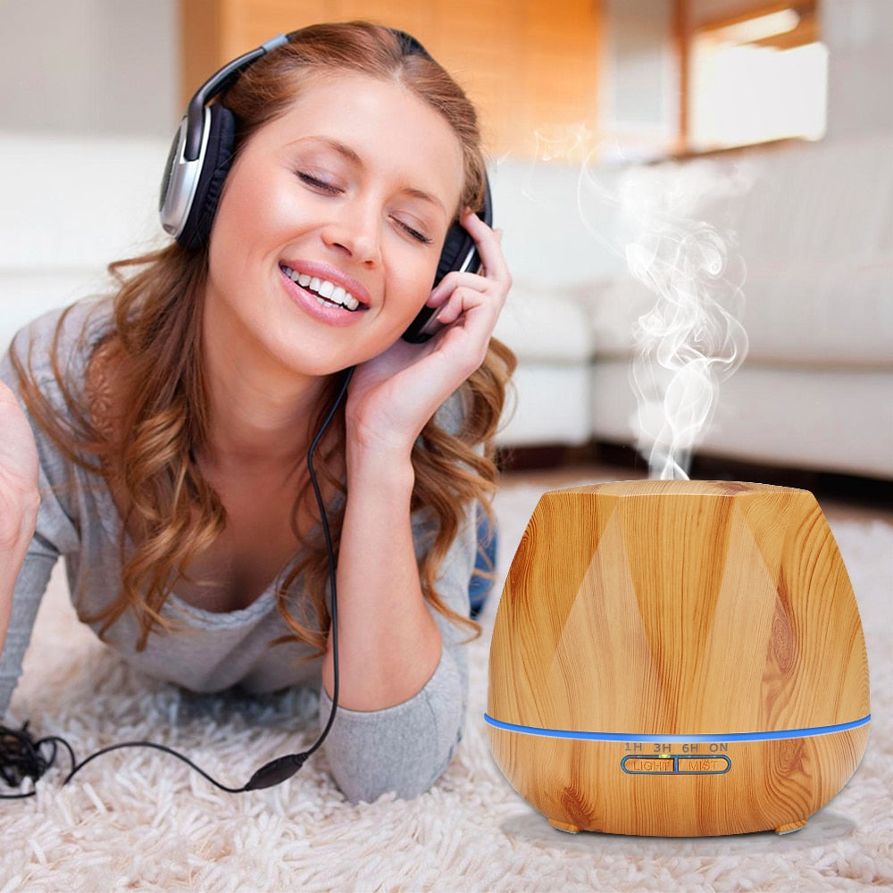 Remote Control Wood Grain Steam Humidifier Diffuser by HitMyNeed