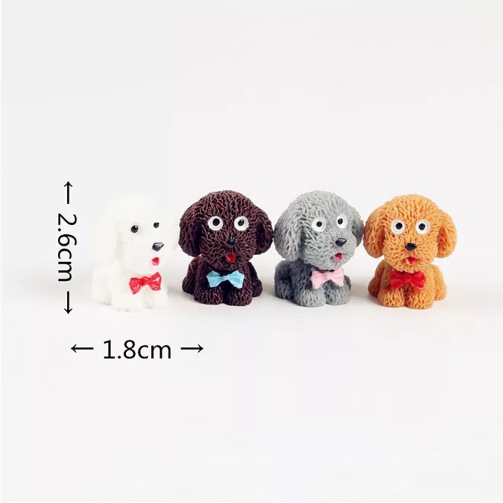Resin Miniature Dog Figurines Set of 4 by HitMyNeed