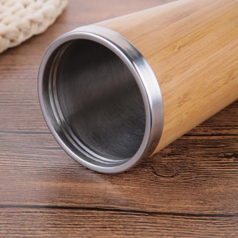 Reusable Bamboo Coffee Travel Cup 450ml by HitMyNeed