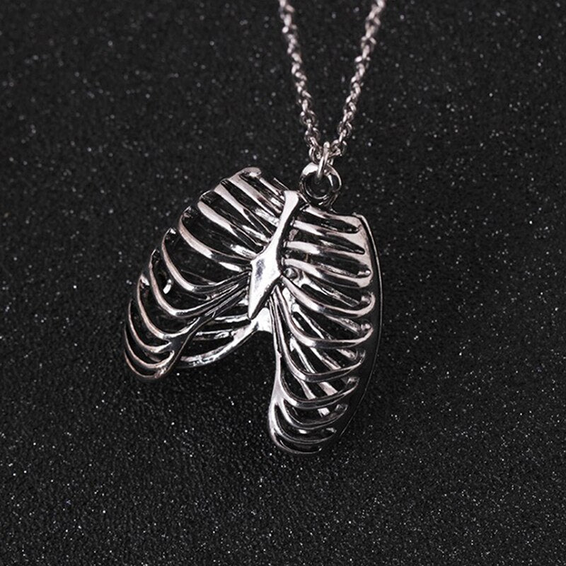 Rib Cage Pendant Necklace for Punk & Medical Styles by HitMyNeed