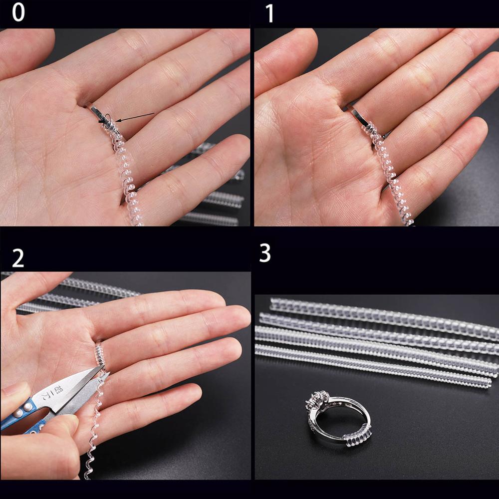 Ring Size Adjuster Set of 4 Transparent Tighteners by HitMyNeed