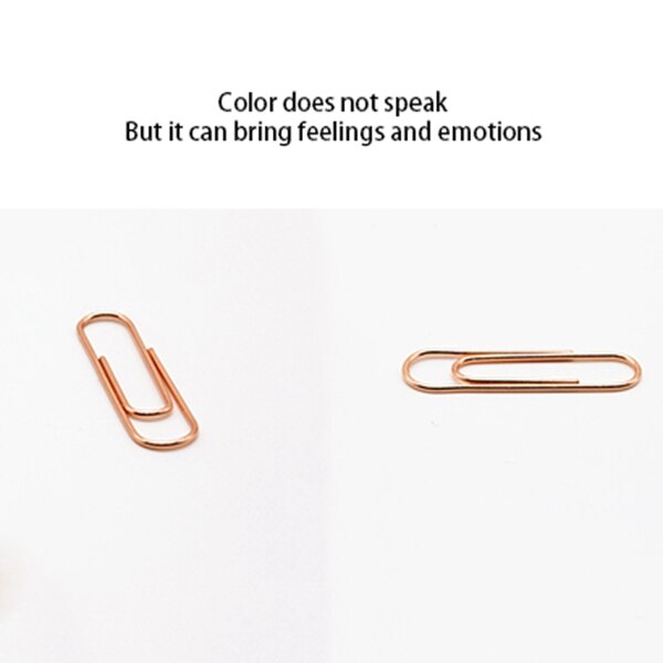 Rose Gold Paper Clip Holder with 100 Clips by HitMyNeed