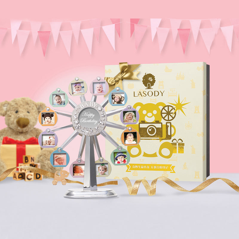 Rotating Baby Photo Frame with Music Box, 12 Months by HitMyNeed