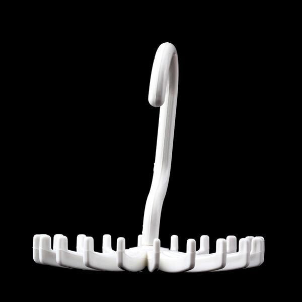 Rotating Tie Holder Rack with 20 Hooks - White by HitMyNeed