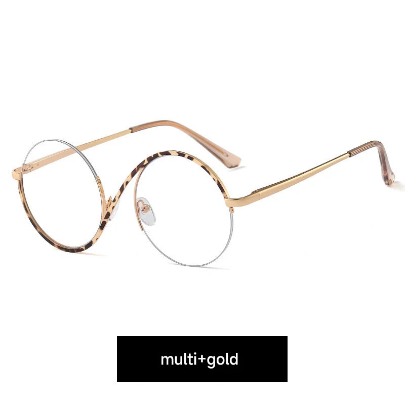 Round Anti Blue Light Glasses with Clear Lenses multi by HitMyNeed