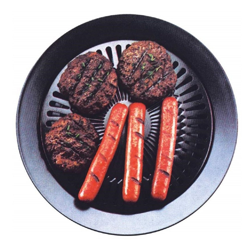 Round Korean BBQ Grill Plate with Holder 32cm by HitMyNeed