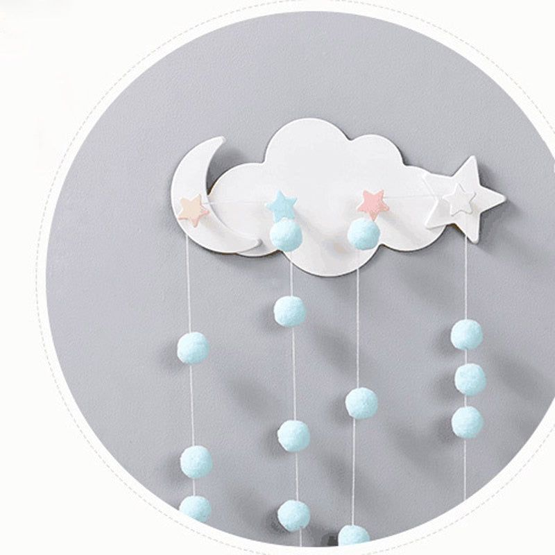 Self Adhesive Cloud Wall Hook with Star Pegs by HitMyNeed