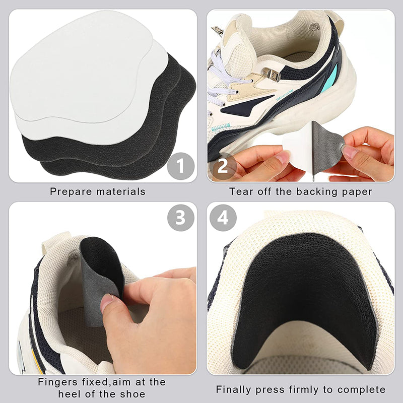 Self-Adhesive Heel Liners for Shoe Hole Repair (4 Pairs) by HitMyNeed