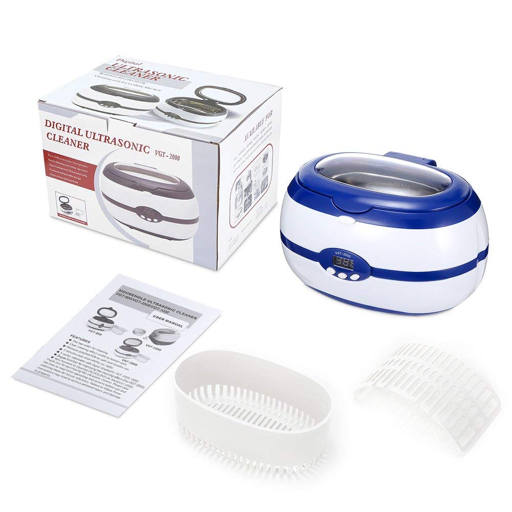 Silver Ultrasonic Jewelry Cleaner Bath 600ml by HitMyNeed