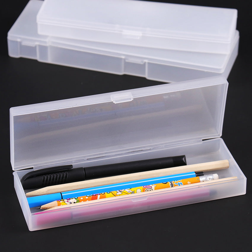 Simple Frosted Plastic Pencil Box - 3 Sizes by HitMyNeed