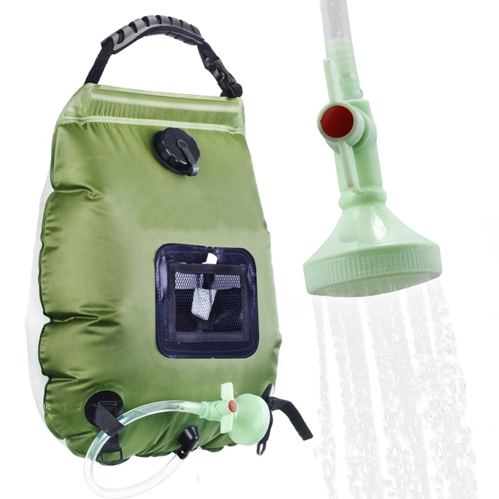 Solar Camping Shower Bag 20L with Hose & Showerhead by HitMyNeed