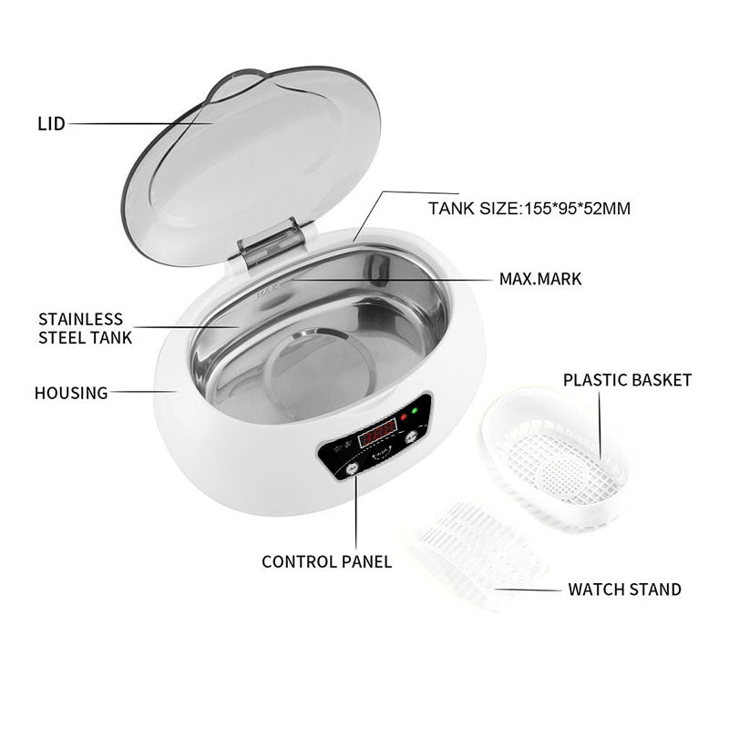 Sonic Ultrasonic Cleaner Bath 600mL by HitMyNeed