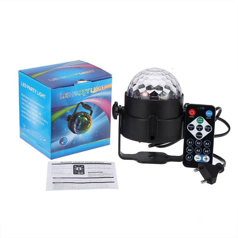 Sound Activated RGB Disco Light with Remote by HitMyNeed