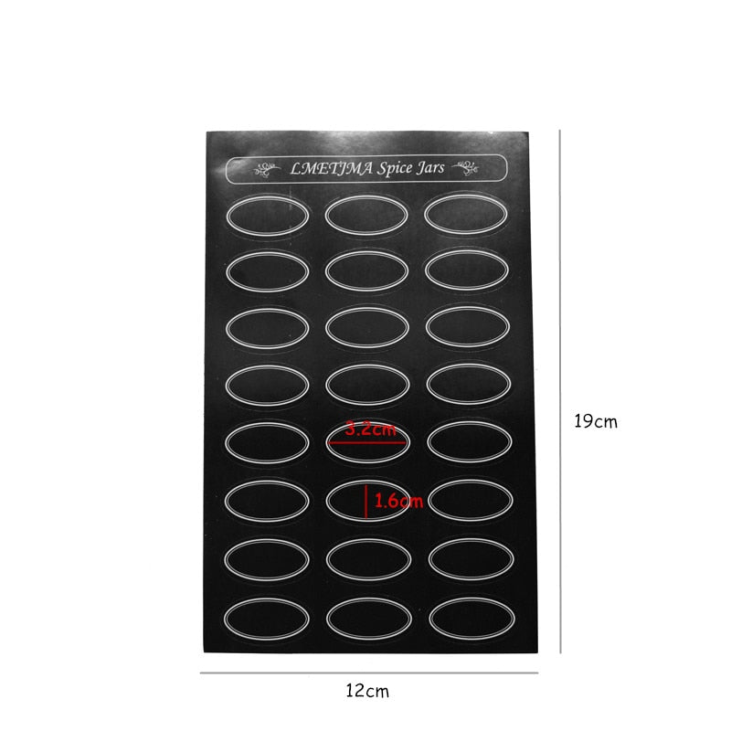 Spice Jar Labels Sticker Set, 5 Sheets by HitMyNeed