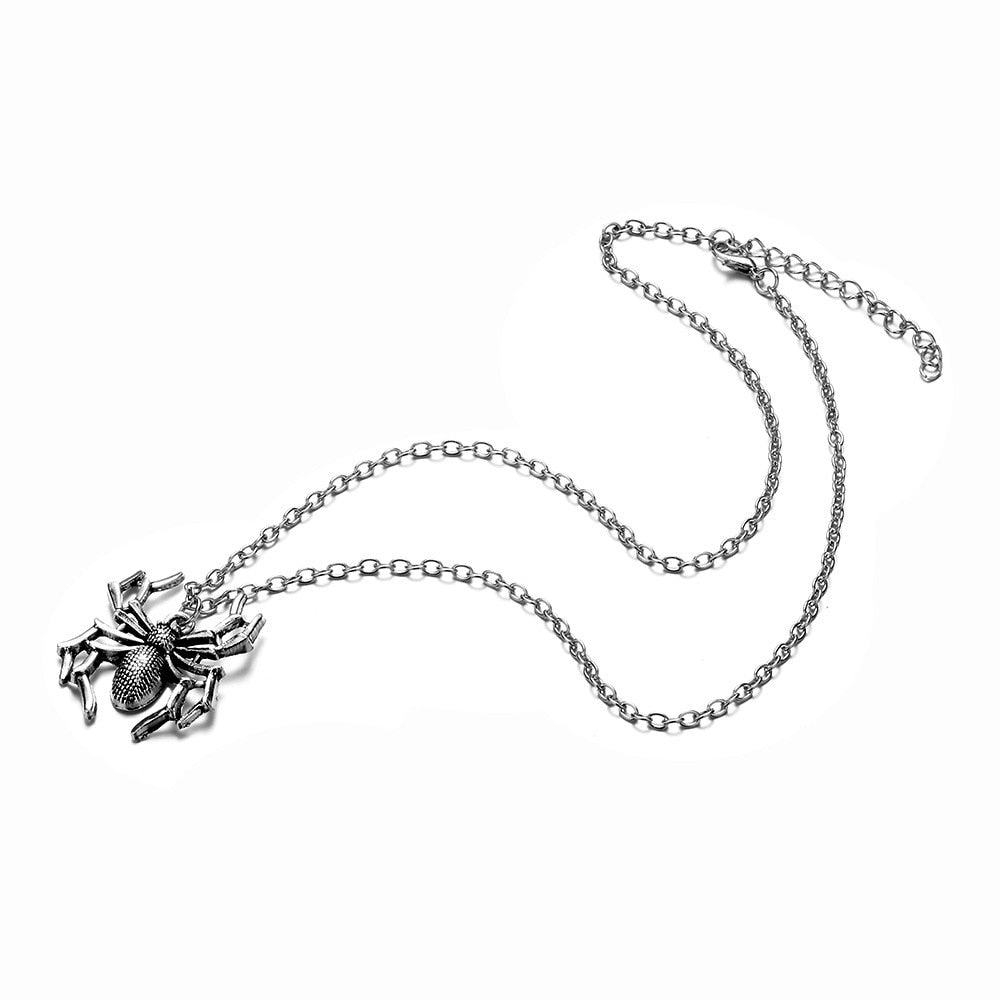 Spider Pendant Necklace Punk Rock Unisex Jewelry by HitMyNeed