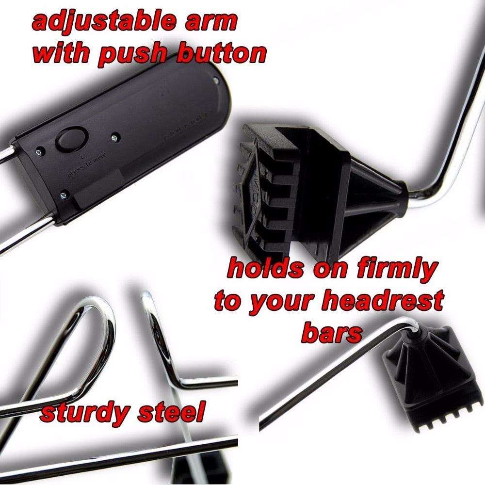 Stainless Steel Car Coat Hanger with Adjustable Bar by HitMyNeed