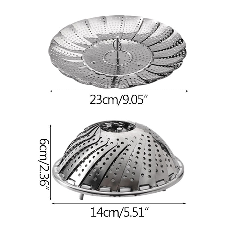 Stainless Steel Folding Steamer Basket by HitMyNeed