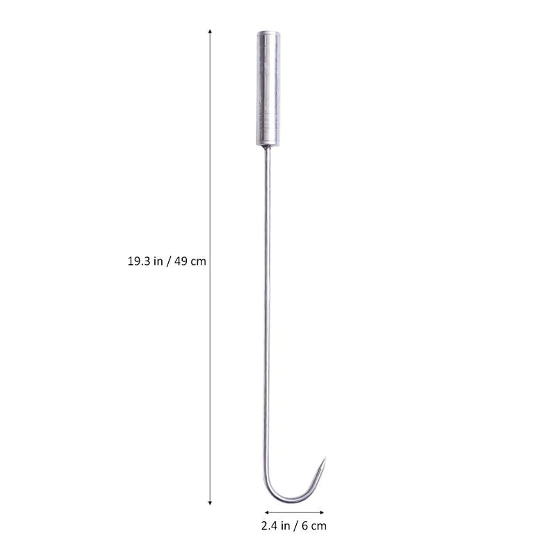 Stainless Steel Grilling Meat Hook with Handle by HitMyNeed
