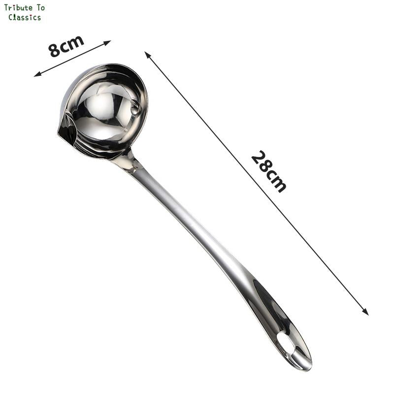 Stainless Steel Long Handle Fat Skimming Ladle by HitMyNeed