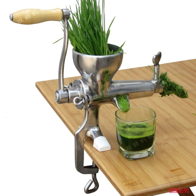 Stainless Steel Manual Wheatgrass & Vegetable Juicer by HitMyNeed