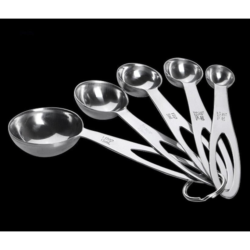 Stainless Steel Measuring Spoons Set (5 Pieces) by HitMyNeed