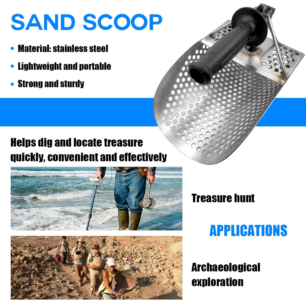 Stainless Steel Metal Detecting Sand Scoop by HitMyNeed