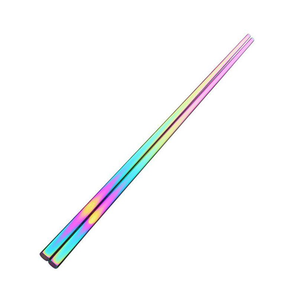 Stainless Steel Rainbow Chopsticks - 1 Pair by HitMyNeed