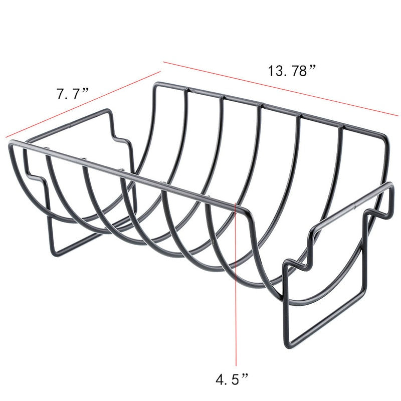 Stainless Steel Rib Rack for Grilling and Roasting by HitMyNeed