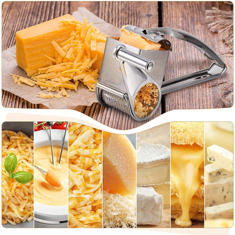 Stainless Steel Rotating Cheese Grater with Drums by HitMyNeed