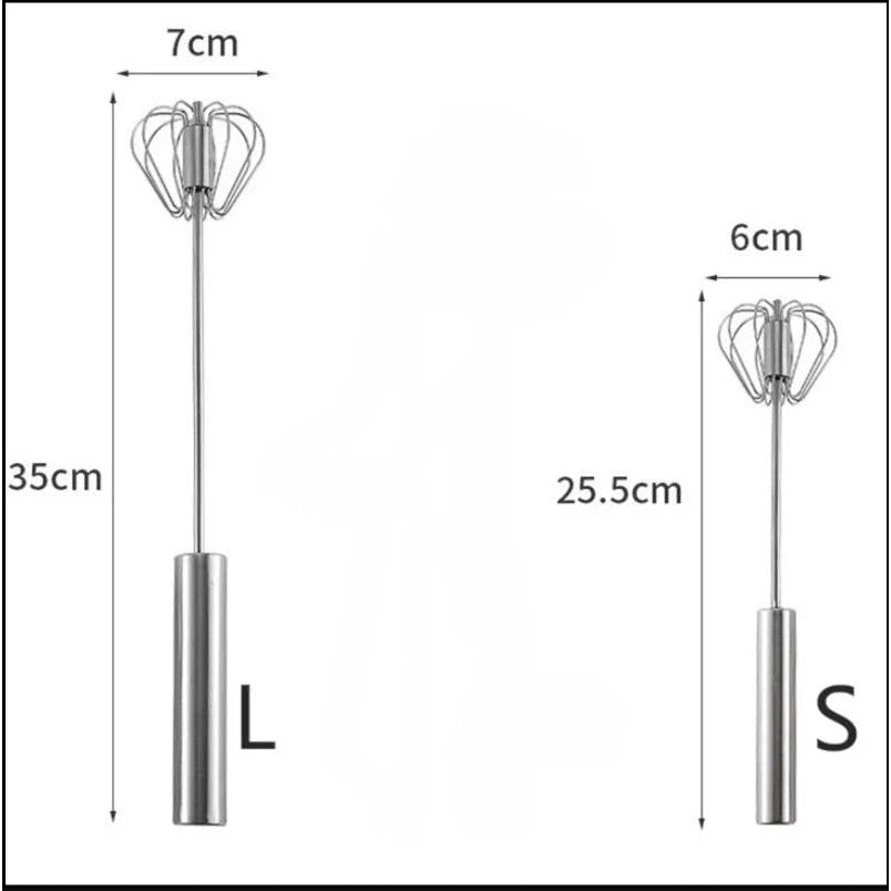 Stainless Steel Semi-Automatic Hand Whisk Mixer by HitMyNeed