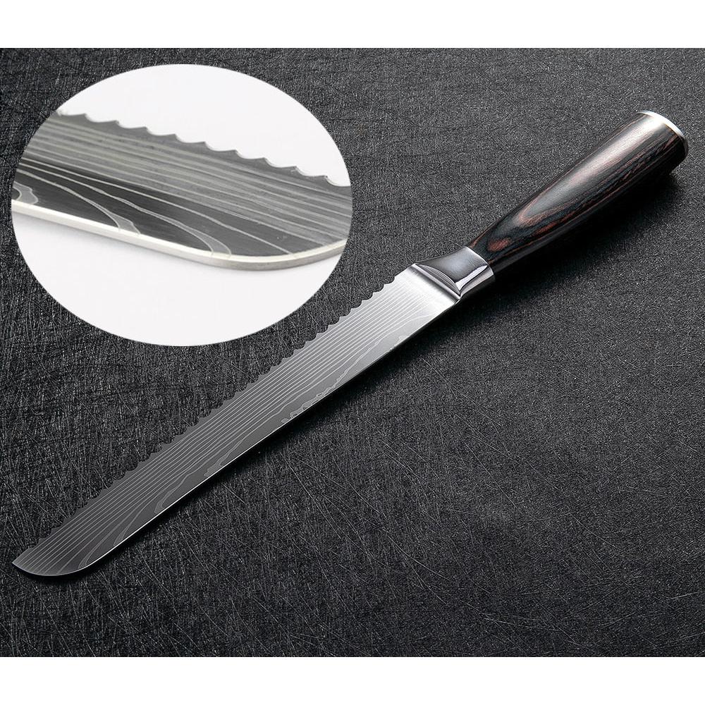 Stainless Steel Serrated Bread Knife 22 cm by HitMyNeed