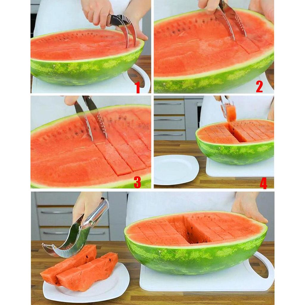 Stainless Steel Watermelon Cutter and Server Tool by HitMyNeed