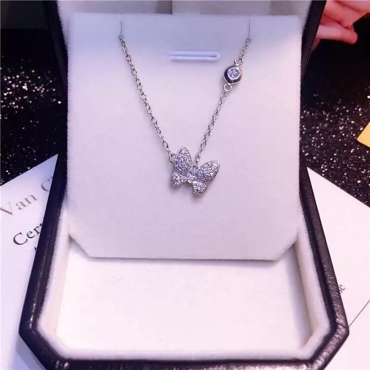 Sterling Silver Butterfly Necklace for Women by HitMyNeed