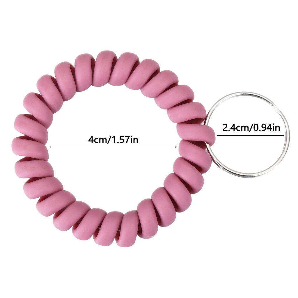 Stretchable Wrist Coil Keychain Set (10 Pack) by HitMyNeed