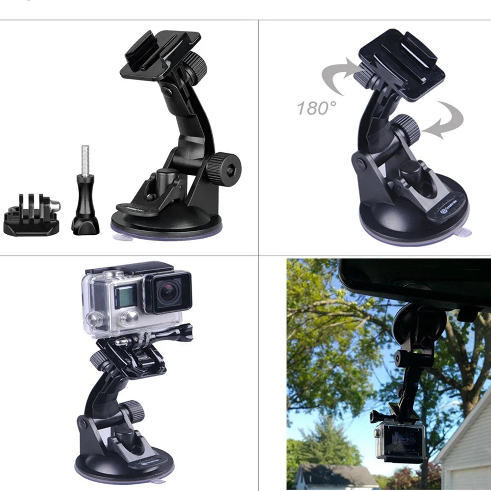 Suction Cup Car & Bike Mount Kit for GoPro and Action Cams by HitMyNeed