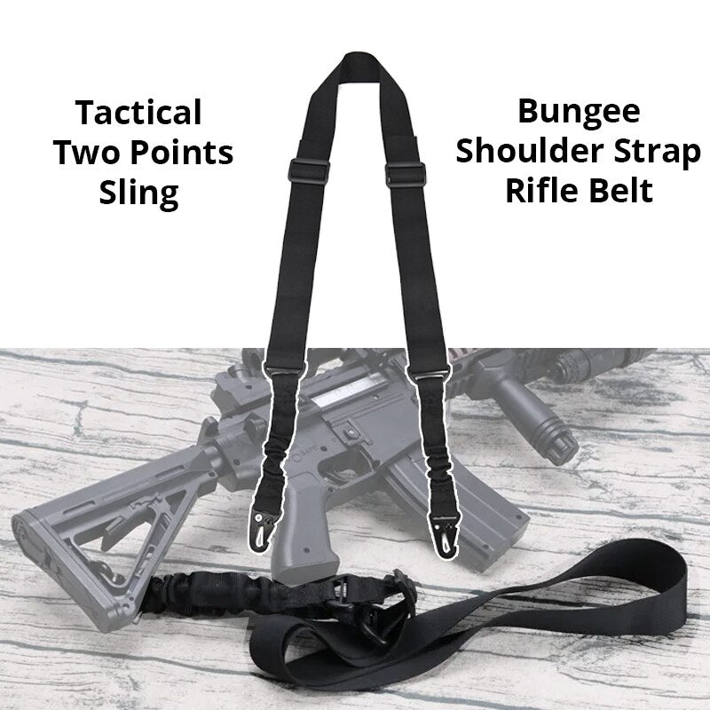 Tactical 2-Point Bungee Rifle Sling - Nylon, Adjustable by HitMyNeed