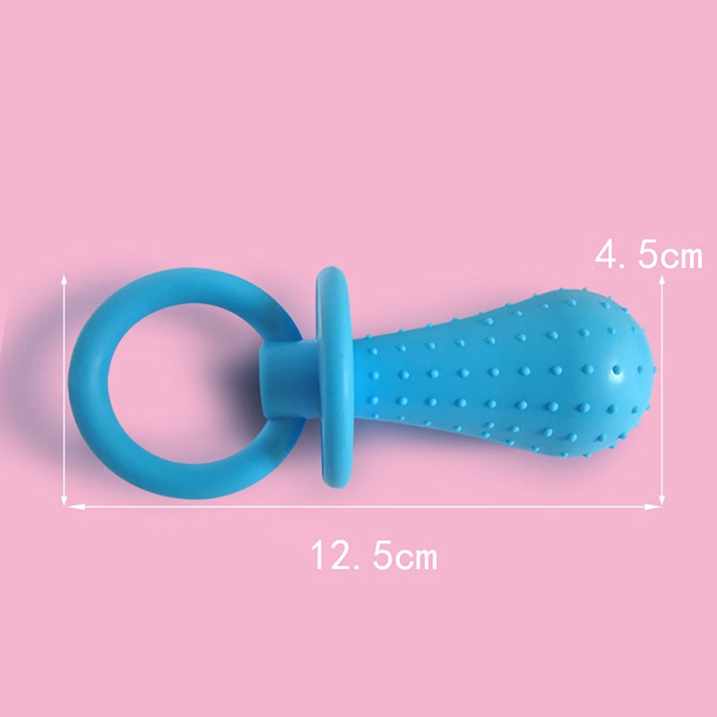 Teething Dog Pacifier Chew Toy with Bell by HitMyNeed
