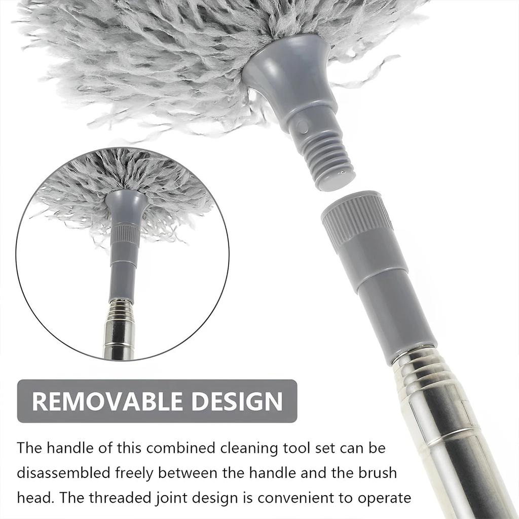 Telescopic Microfiber Duster Set with Bendable Heads by HitMyNeed