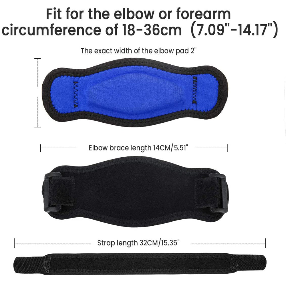 Tennis Elbow Brace with Compression Pad Support by HitMyNeed