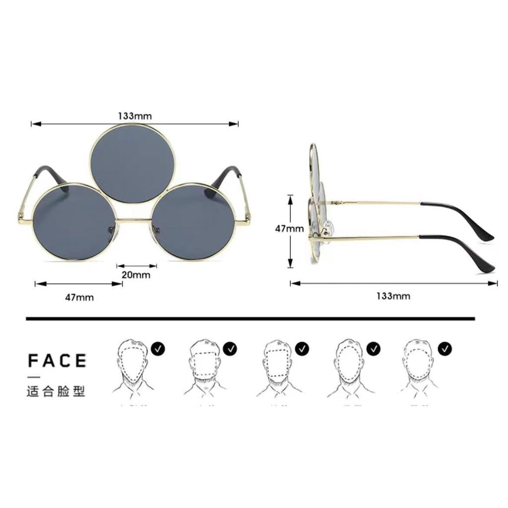 Three-Eyed Retro UV400 Sunglasses by HitMyNeed