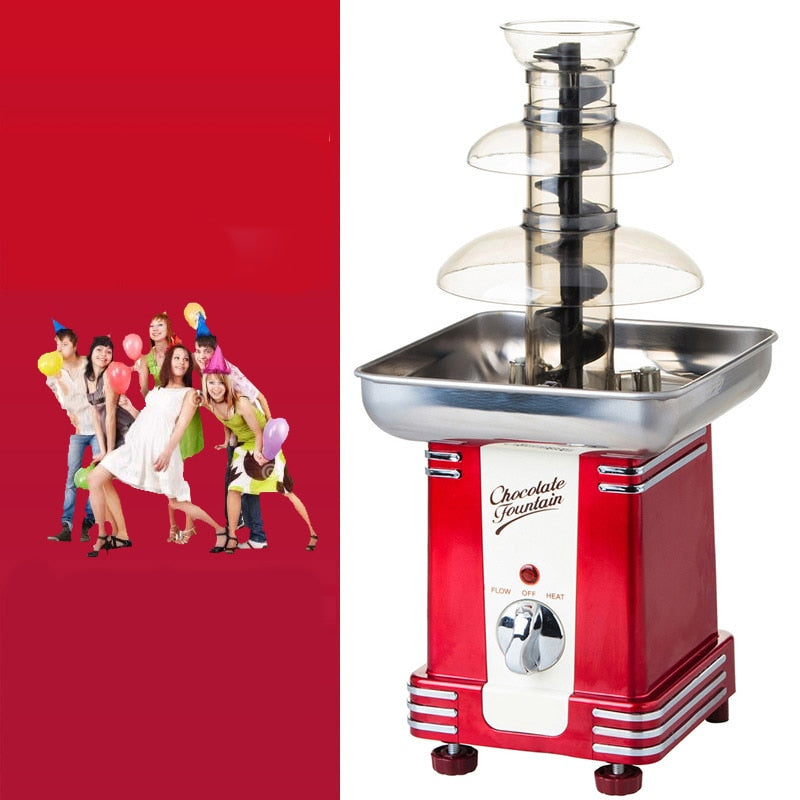 Three Tier Chocolate Fountain Fondue Machine 70W by HitMyNeed