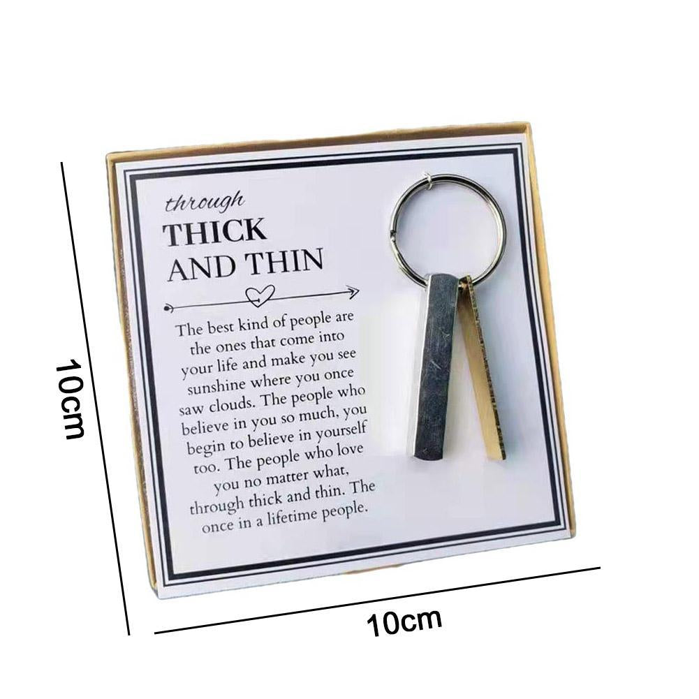 Through Thick and Thin Engraved Keychain Gift by HitMyNeed