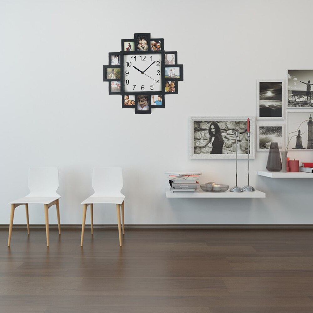 Timelike Wall Clock with 12 Photo Frames, 40cm by HitMyNeed