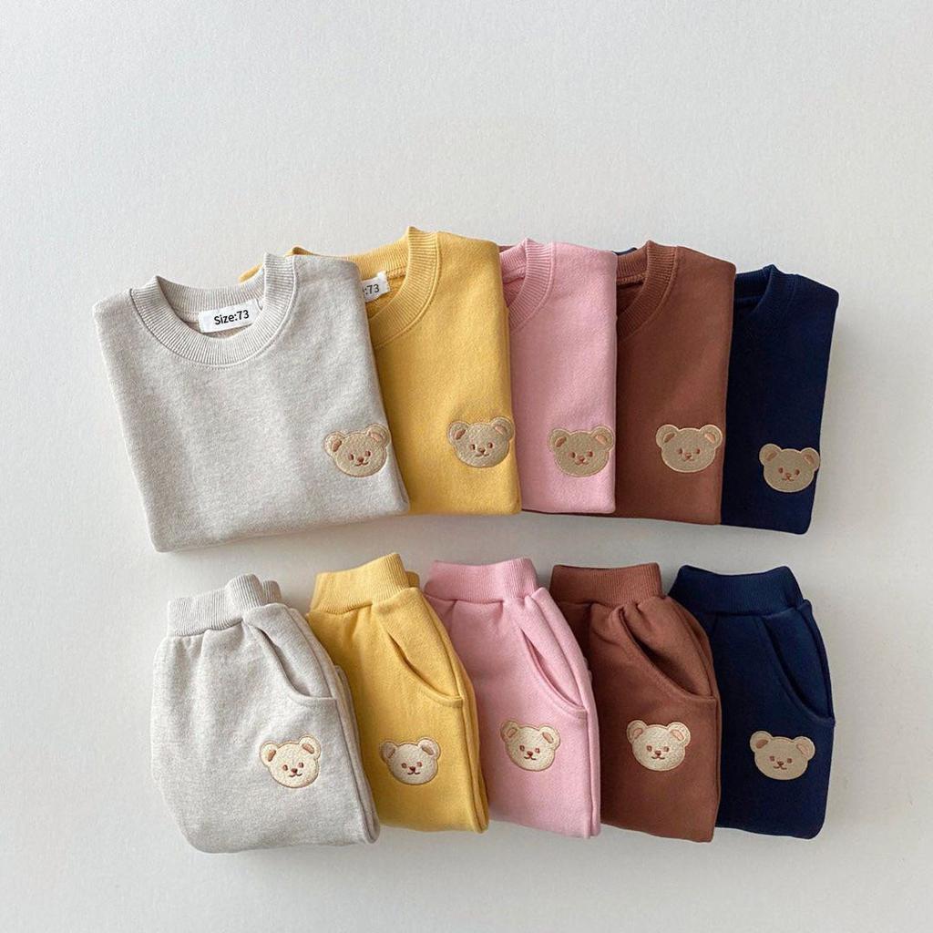 Toddler Bear Sweatshirt & Pants Fall Outfit Set by HitMyNeed
