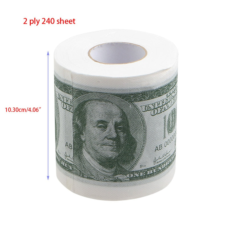 Toilet Paper Money Roll 2-Ply Novelty Tissue by HitMyNeed