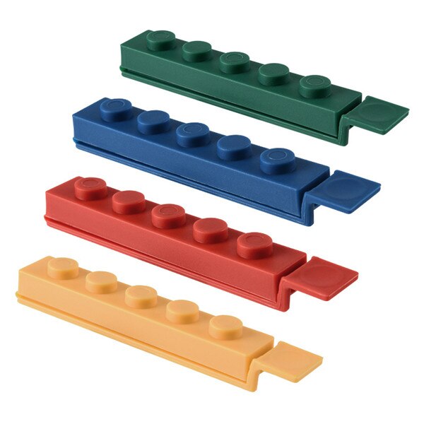 Toy Block Style Chip Bag Clips Set (4 Pack) by HitMyNeed