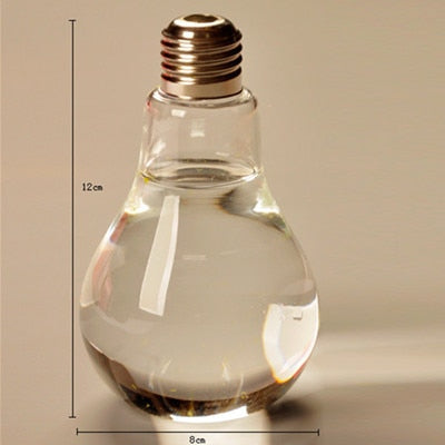 Transparent Glass Light Bulb Vase Decor by HitMyNeed