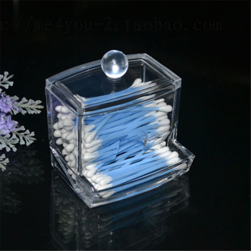 Transparent Q Tip Dispenser Bathroom Organizer by HitMyNeed