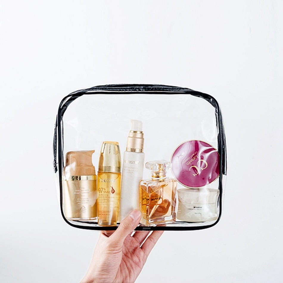 Transparent Travel Toiletry Pouch Organizer by HitMyNeed
