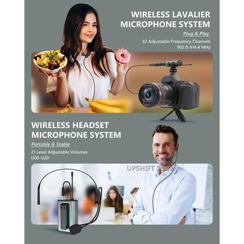 UHF Wireless Lavalier Mic with Bodypack Transmitter by HitMyNeed